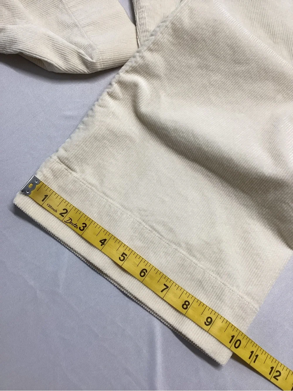 Anthropologie Maeve The Colette Cream Corduroy Cropped Pants - Picture 11 of 12